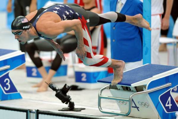 Michael Phelps and his 8 Olympic gold medals in Beijing 2008